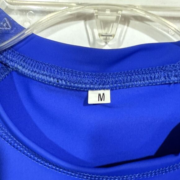 Mens Kekly’s Surf Shop Rash Guard Shirt Short Sleeve Compression Size M Blue - Picture 9 of 16